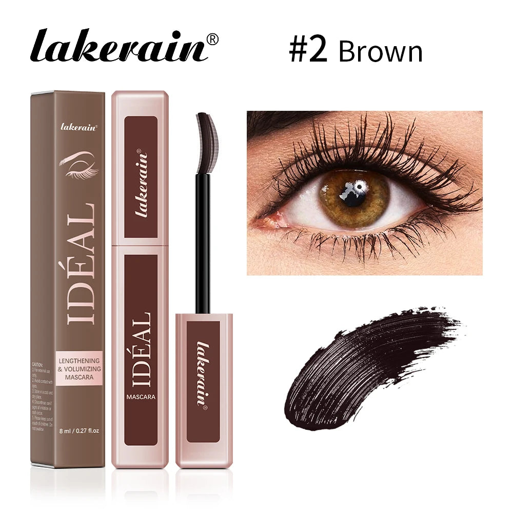 Black Waterproof Mascara Lengthening Eyelash Extension Eye Lashes Brush Beauty Curling Mascara Korean Cosmetics Long-wearing Oasis Select Brown