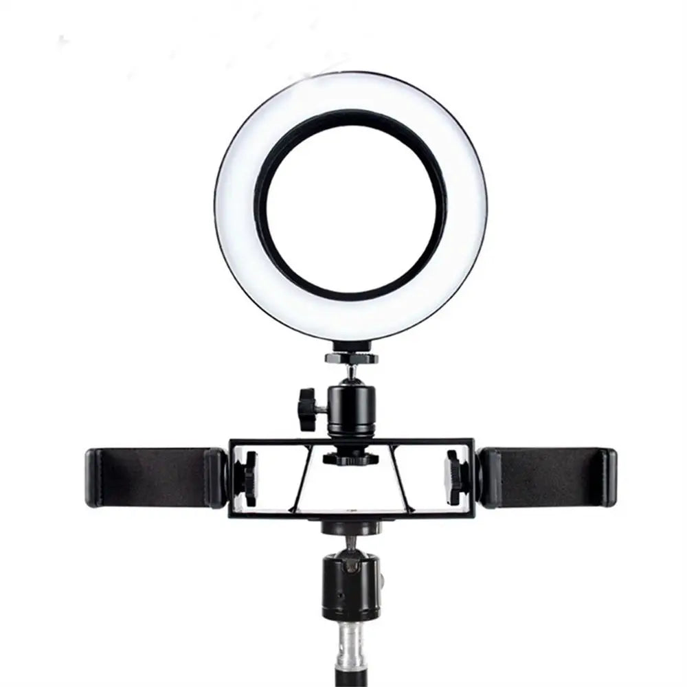 3-Position Stand Clip Bracket Holder Mobile Phone Clamp Tripod 1/4" Mount for Smartphones Mic Fill Lights Live Broadcast Oasis Select
