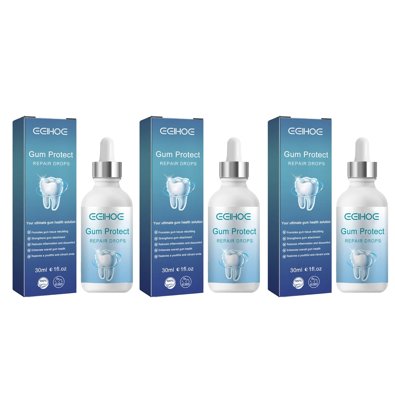 Gum Protect Repair Drops Strengthens Gum Attachment Relieves Oral Discomfort Oral Care For Teeth Brightening Serum Oasis Select 3pcs