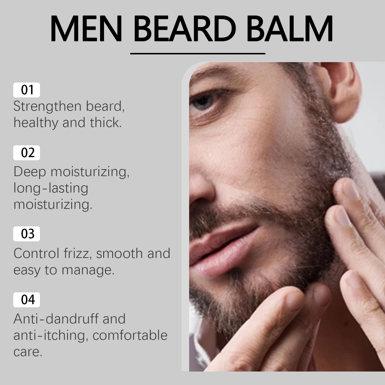 Beeswax Men's Beard Care Cream Non Irritating Softening Roots Moisturize Oil Control Reduce Friction Beard Growth Balm Oasis Select