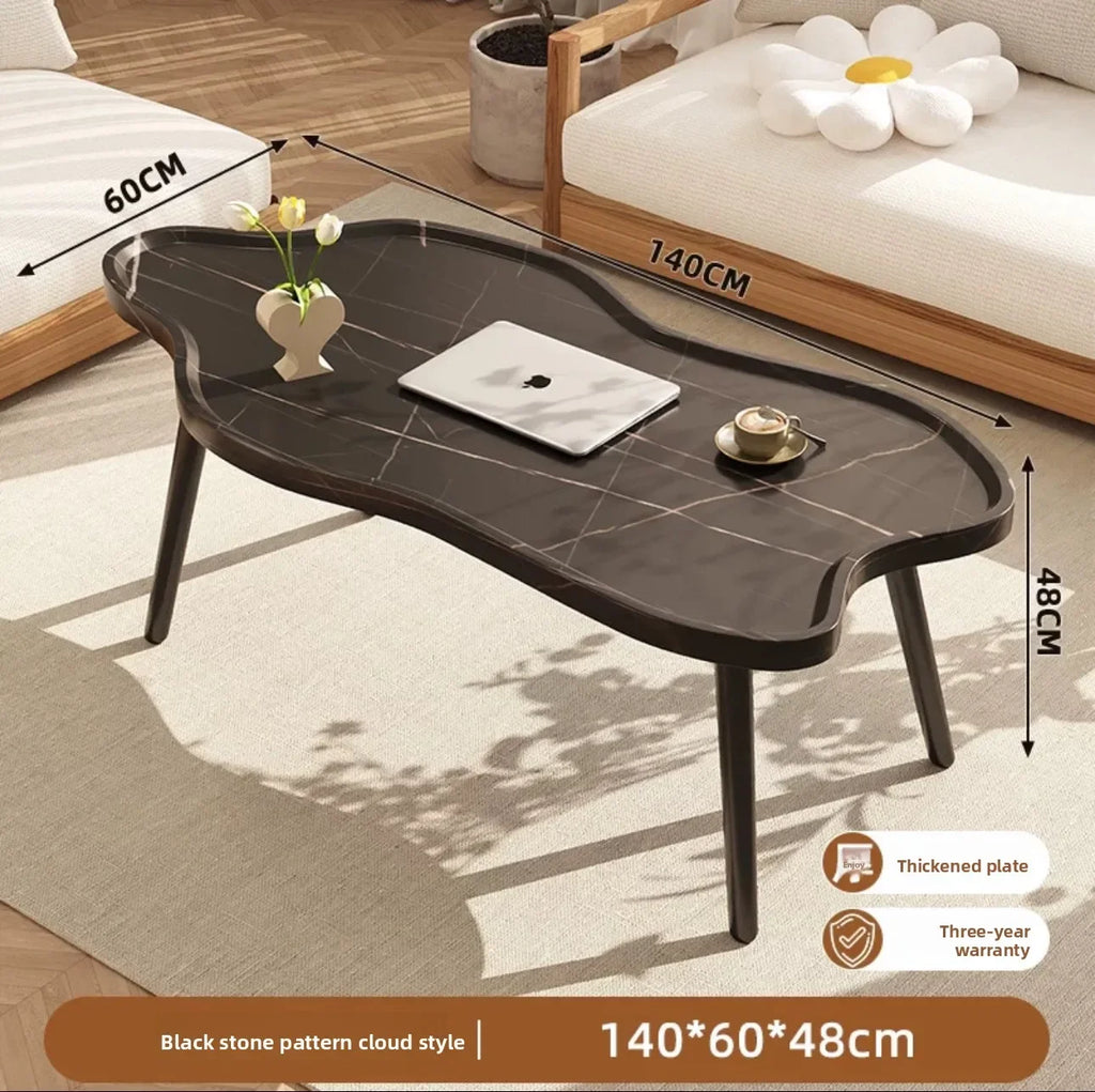 Multi-functional Cloud coffee table living room home sofa side table modern table sturdy and durable Oasis Select Black stone 140