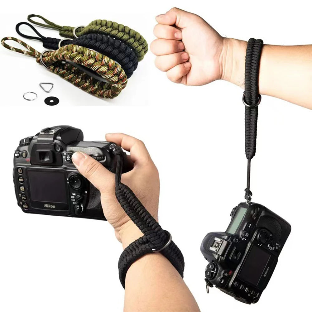 Adjustable Paracord Camera Wrist Strap for DSLR & Phone