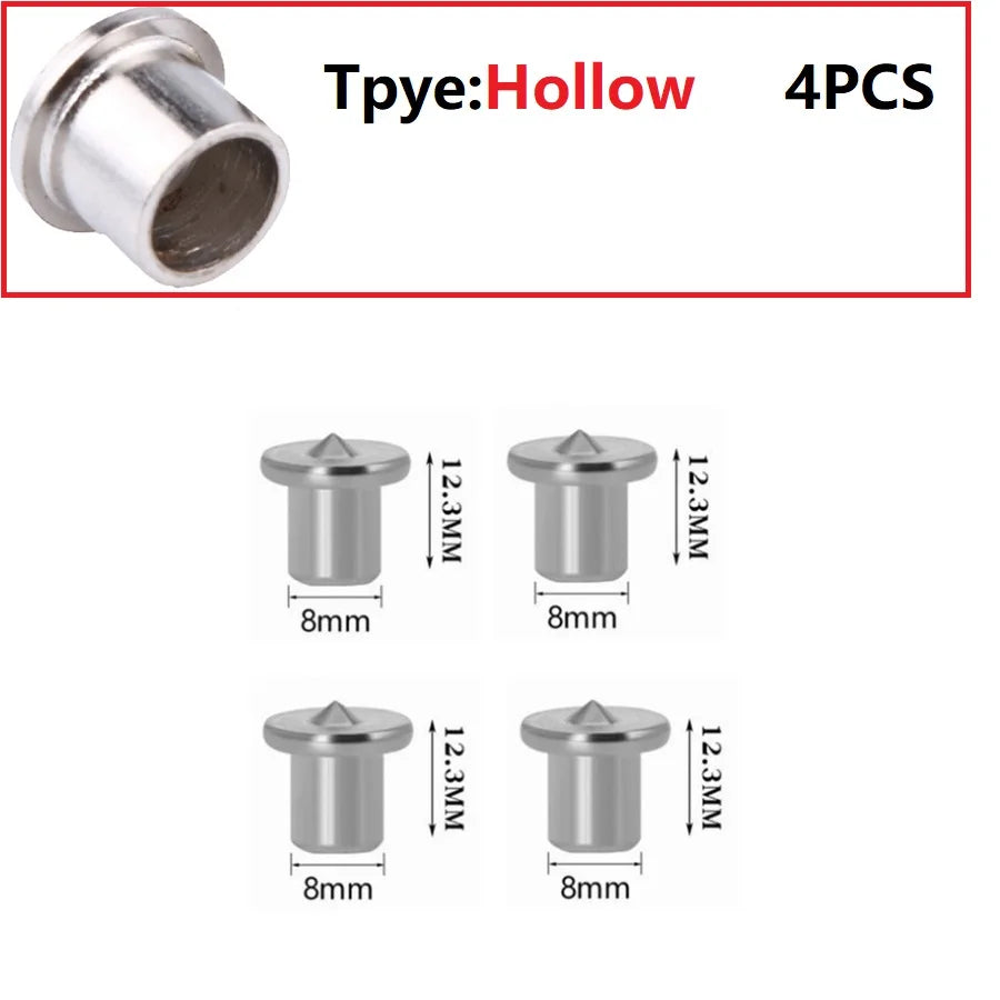 4pcs Dowel Centre Point Pin Set Wood Timber Marker Hole Tenon Center Set 6/8/10/12mm Hand Tool Parts Oasis Select hollow 8mm