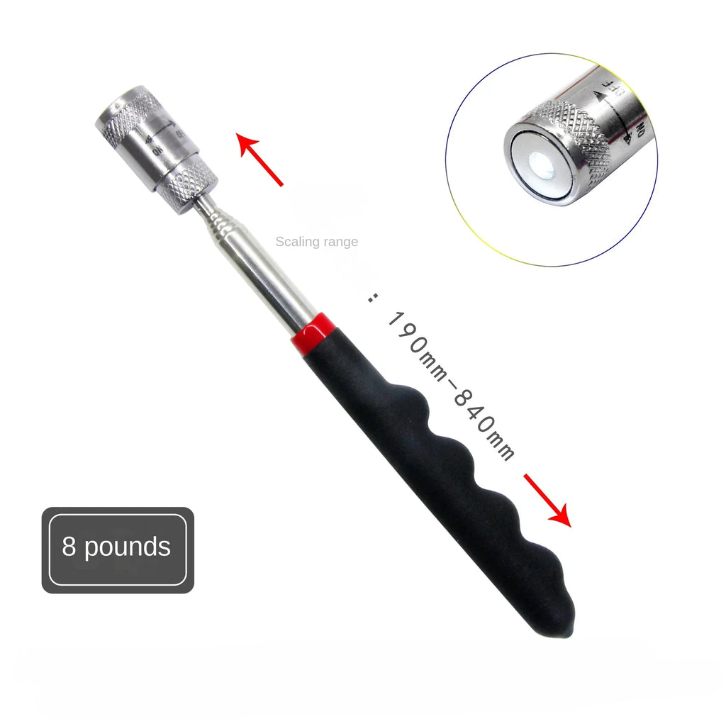 1/3/5PCS Telescopic Magnetic Pickup Tool with LED Light Extendable Metal Magnet Stick for Auto Repair and Metal Parts Retrieval Oasis Select 1PC 8LB With Light