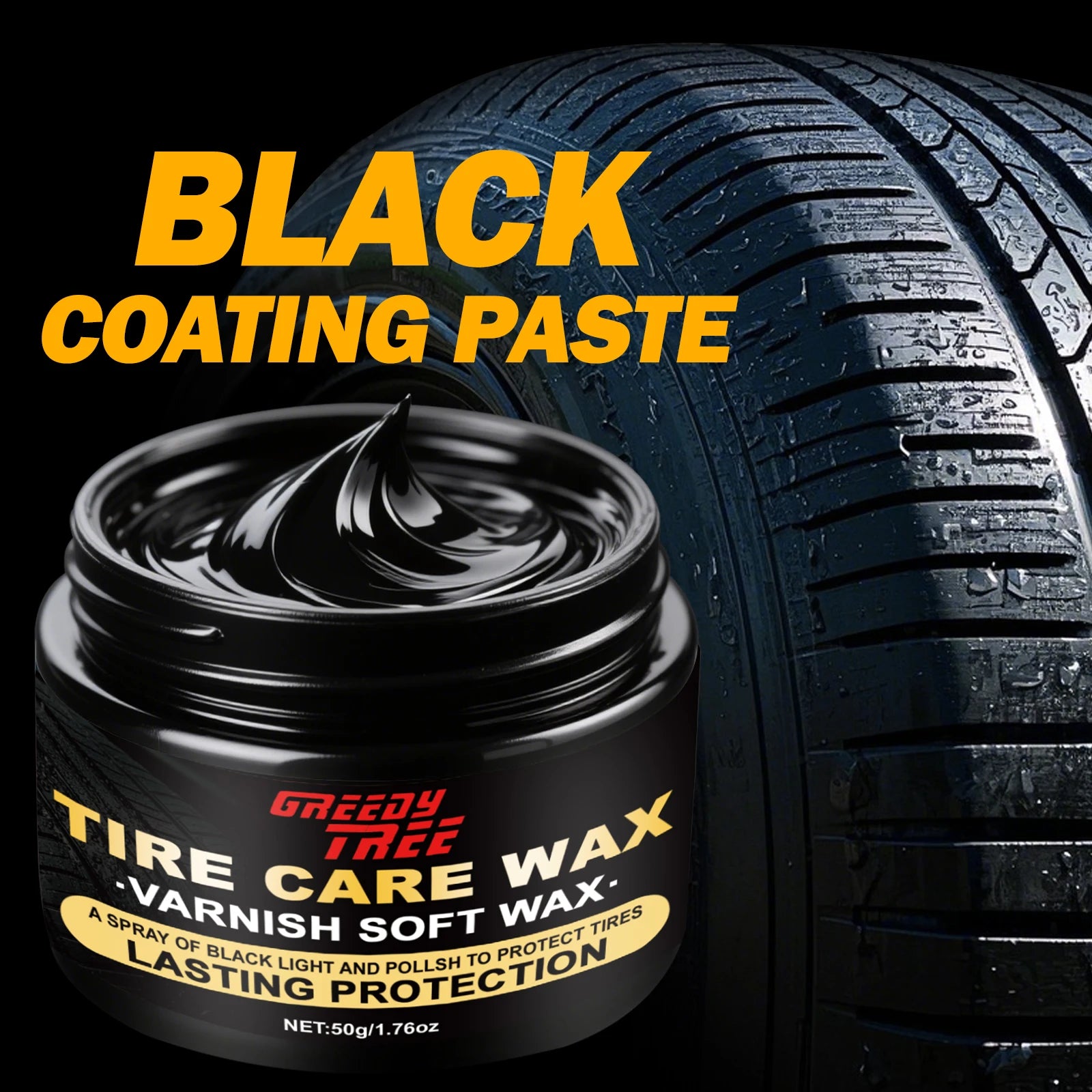 Tire Black Renovation Cream – Tyre Gloss & Plastic Restorer
