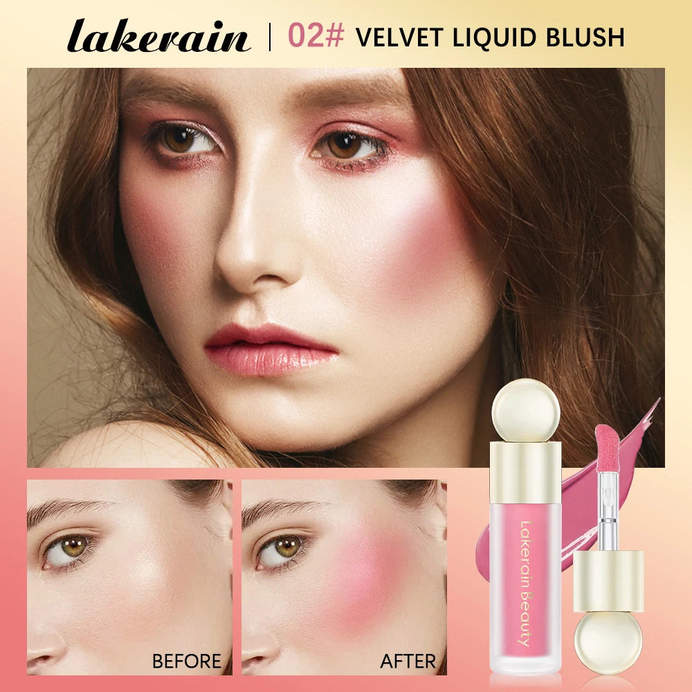7.5ml Matte Liquid Blush Velvet Blusher Orange Peach Face Pigment Lasting Beauty Natural Cheek Tint Cream Waterproof Blush Oasis Select