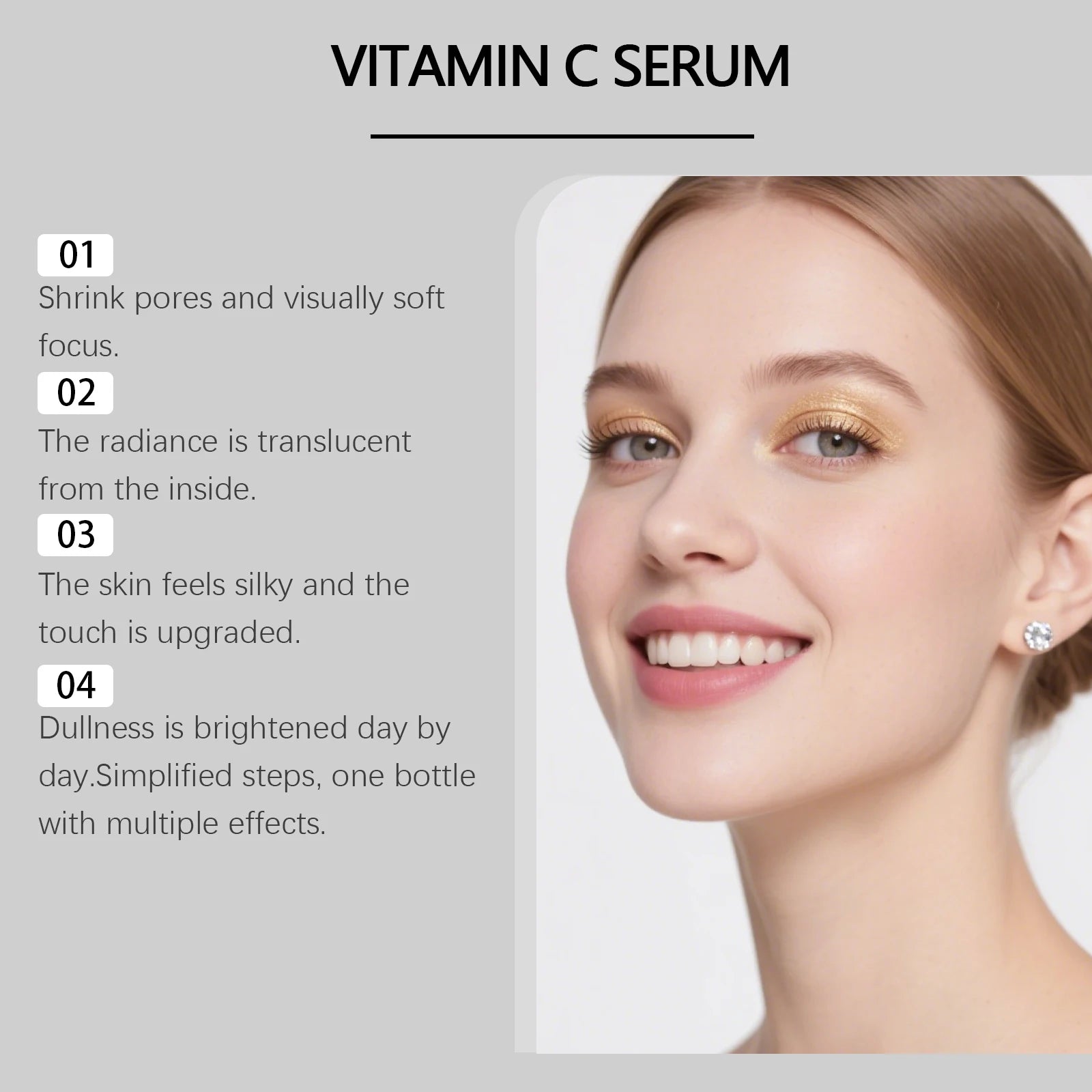 Vitamin C Brightening Serum Whitening Fade Dark Spots Wrinkle Remover Moisturizing Smoothing Firming Facial Rejuvenation Essence Oasis Select