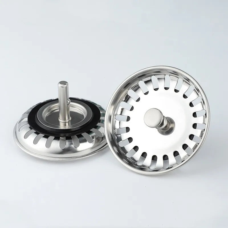 1 PCS Waste Plug Premium Kitchen Sink Strainer Replacement Basin Drain Filter Stainless Steel 80mm Sizes Fixing Pin Oasis Select