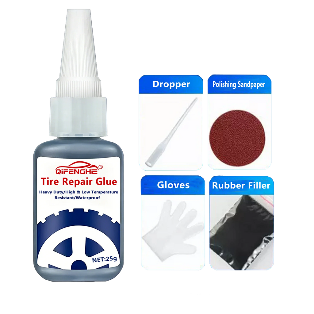 25g Waterproof Tire Repair Glue Kit – Car, Bike & Motorcycle