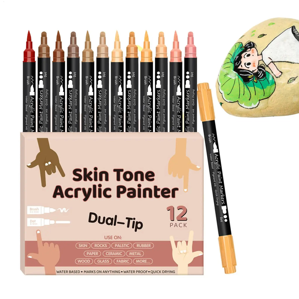 Nail Arts Graffiti Pen Body Painting Graffiti Skin Color Water-based Pen Dot Flower Hook Line Waterproof Acrylic Pigment Pen Oasis Select