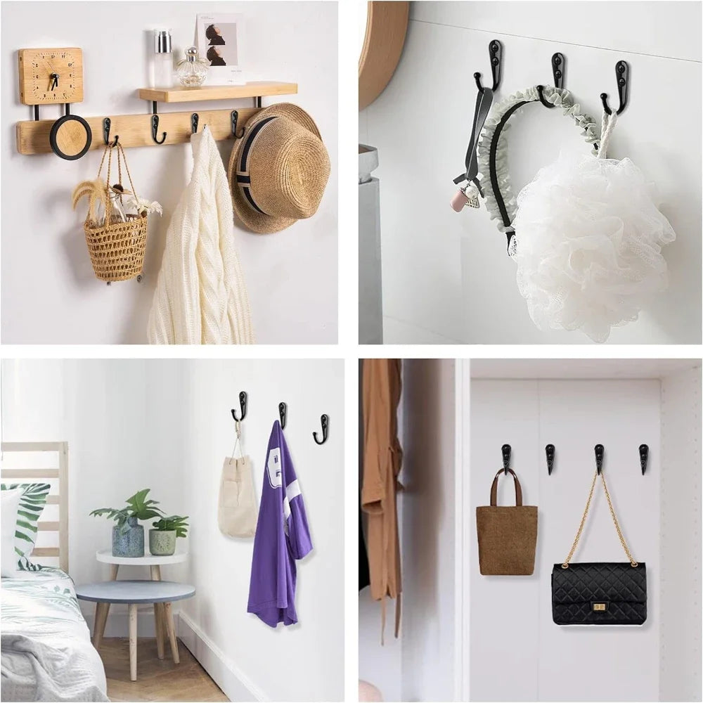 30pcs/set Heavy Duty Metal Wall Hooks with Screws, Garage Garden Storage Hanger for Tools Coats, Wall Mounted Alloy Hook,Gancho Oasis Select