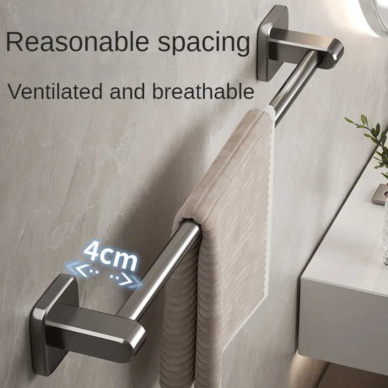 Bathroom Towel Rack Stainless Steel Towel Rack Slipper Rack Hole-Free Towel Bar Bathroom Shelf Organizer Kitchen Storage Racks Oasis Select