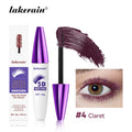 Lakerain 5D Mascara Eyelashes Lengthening Long-Lasting Intense Black Waterproof Nourishing Smudge-Proof Mascara Eye Makeup Oasis Select Claret