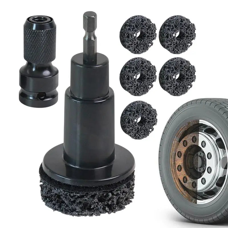 Wheel Hub Cleaner Brake Hub Resurfacing Kit Brake Rust Remover Automotive Tool Grinding Maintenance Cleaner Kit for Nuts Car Oasis Select