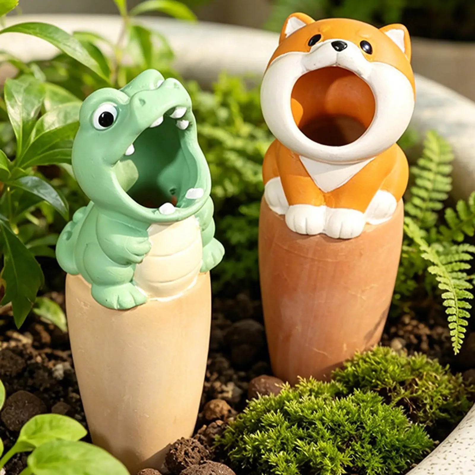 6Pcs Automatic Plant Watering Bulbs Cartoon Shaped Self Watering Globe Spike Garden Planter Insert Drip Irrigation System Oasis Select