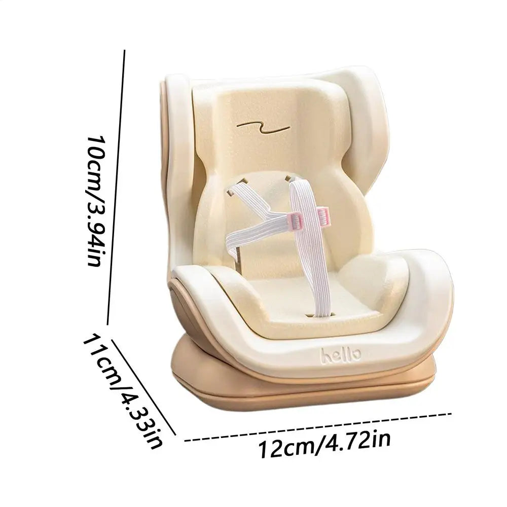 car Air Vent Doll Car Seat Stuffed Doll Seat for Car Desktop Ornament Plush Toy Carseat for Sedan Truck Creative Play Enthusiast Oasis Select Light Coffee