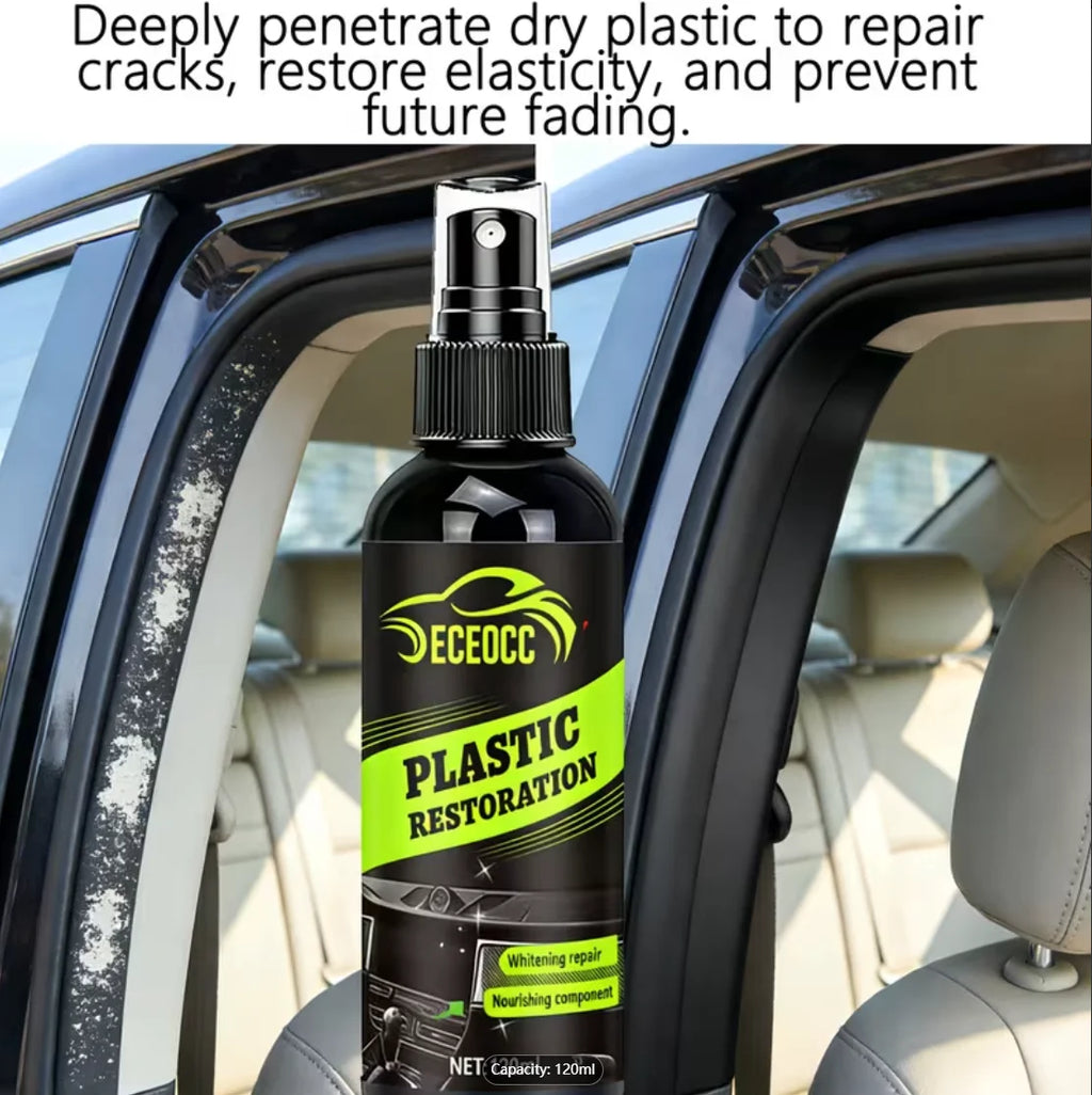 Auto Plastic, Leather & Tire Restoration Spray | Long-Lasting Shine Car Restoration Spray Oasis Select