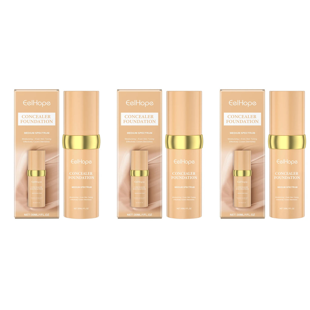 Eelhope Color-Changing Foundation – Hydrating Longwear Concealer Color-Changing Foundation Oasis Select 3pcs X 30ml