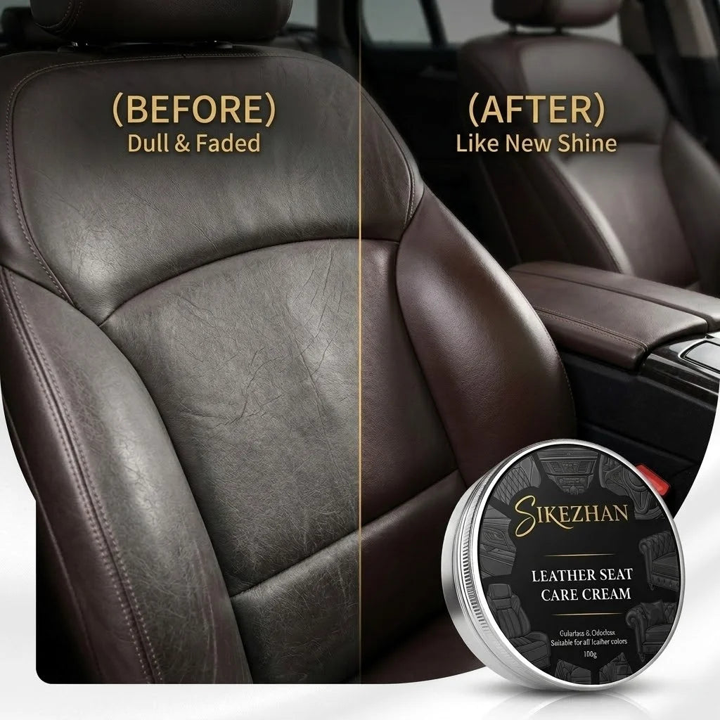 Automotive Interior Leather Care All-In-One Cream: Deep Clean, Nourish & Repair Paste For Car Seats & Multi-Function Maintenance Oasis Select