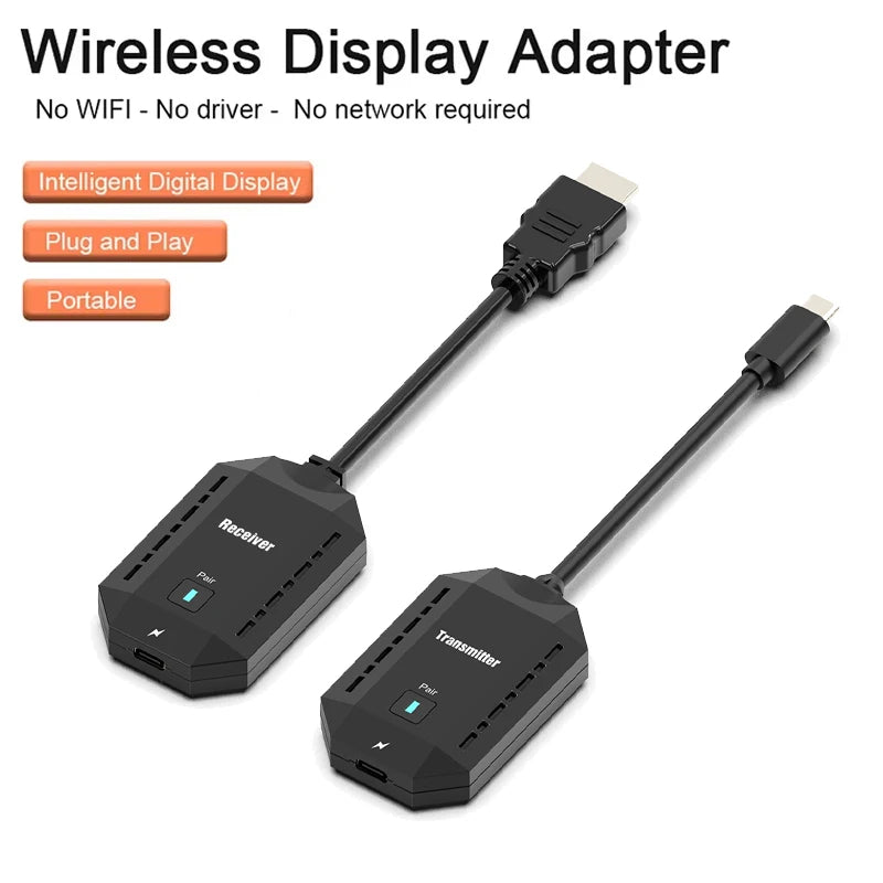 50M 5G 1080P HDMI-Compatible Wireless Audio Video Transmitter Receiver Extender for Camera Laptop PC to TV Monitor Projector Oasis Select Full Set-TX RX