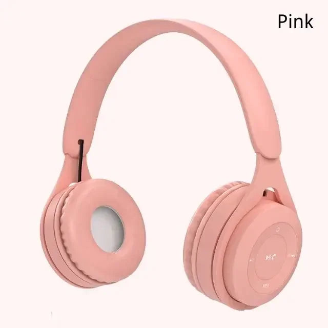 Hifi Sound Bluetooth Headphones Wireless Over-Ear Headsets with Microphone Noise Reduction Comfortable for Travel And Home Use Oasis Select Pink