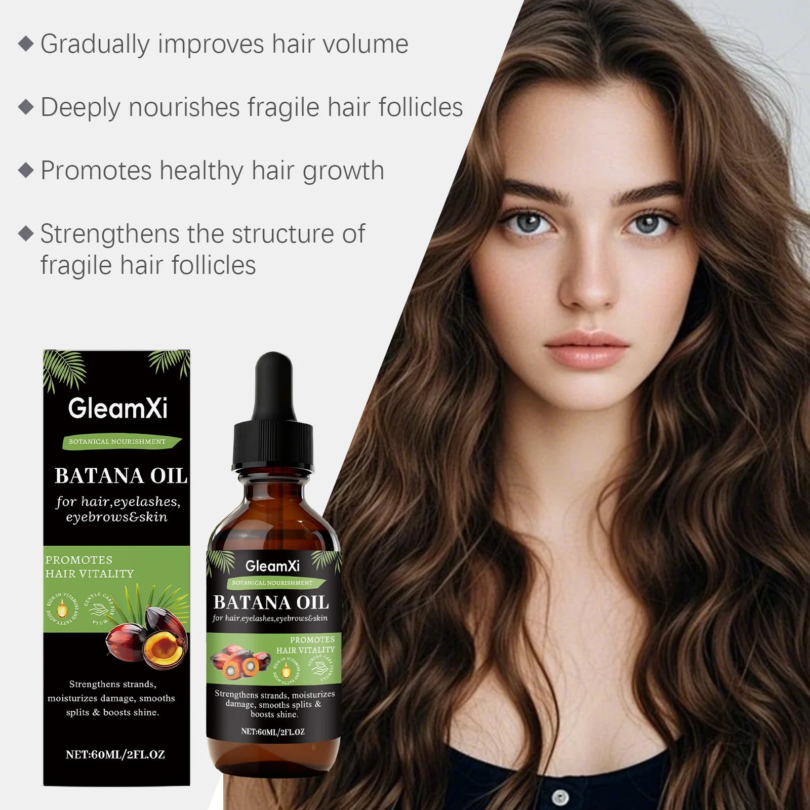 Batana Hair Oil – Nourishing & Volumizing Hair Care Oil 60ml