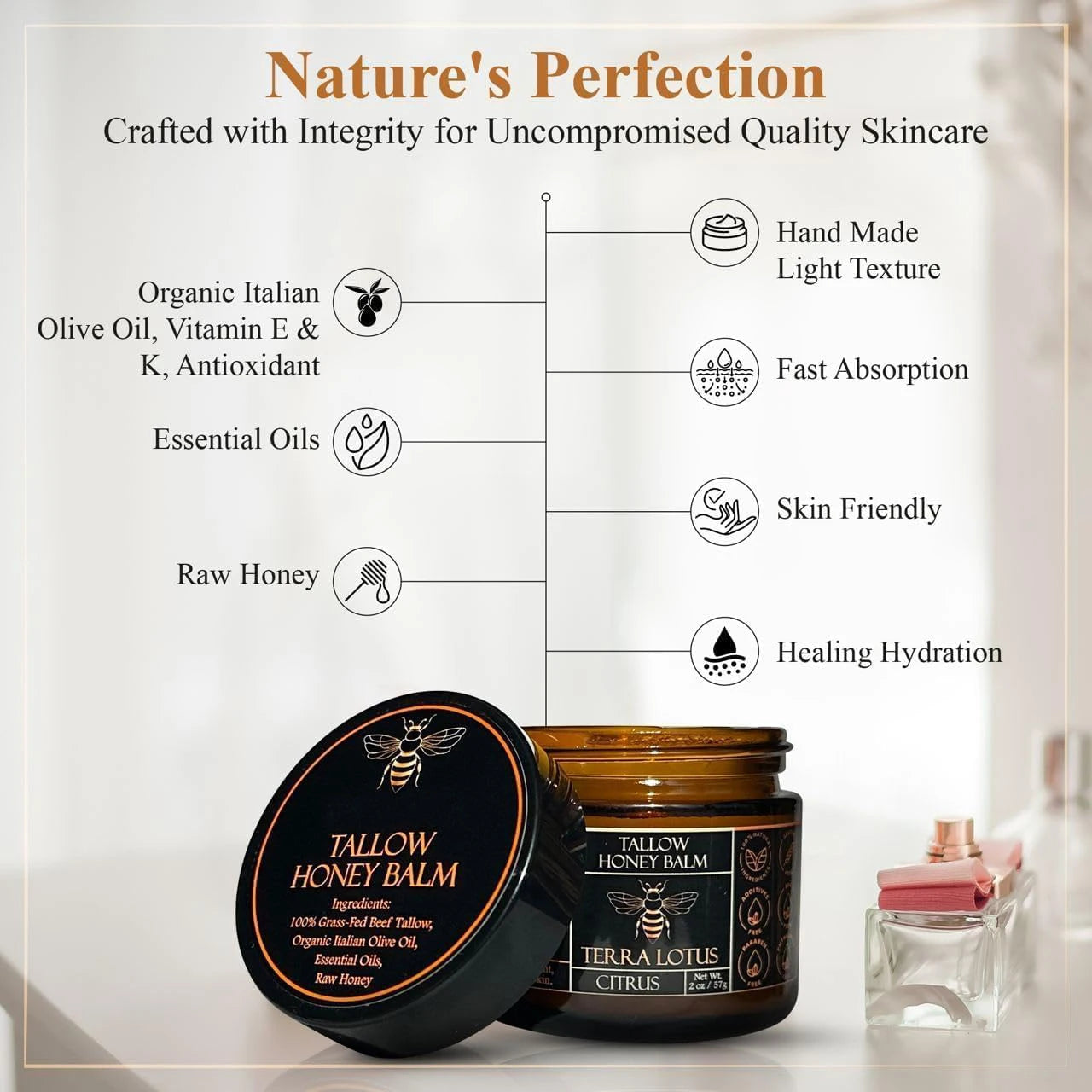 Tallow & Manuka Honey Cream 60g – Nourishing Moisturizer
