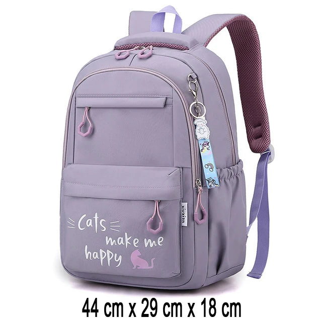 Kawaii Girls School Backpack – Cute Pink Waterproof Kids Bag