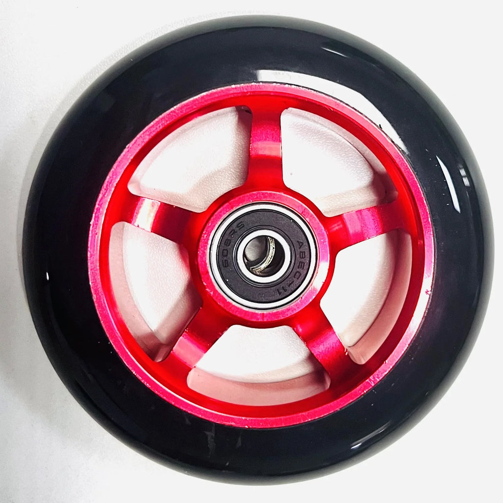 100mm Scooter Wheels Replacement with Bearings Aluminum Wear-Resistant PU Stunt Scooter Parts Kick Scooter Accessories 2pcs/set Oasis Select D 100x24mm