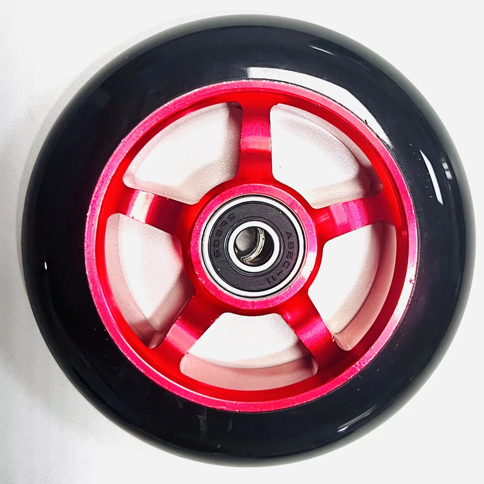 100mm Scooter Wheels Replacement with Bearings Aluminum Wear-Resistant PU Stunt Scooter Parts Kick Scooter Accessories 2pcs/set Oasis Select D 100x24mm