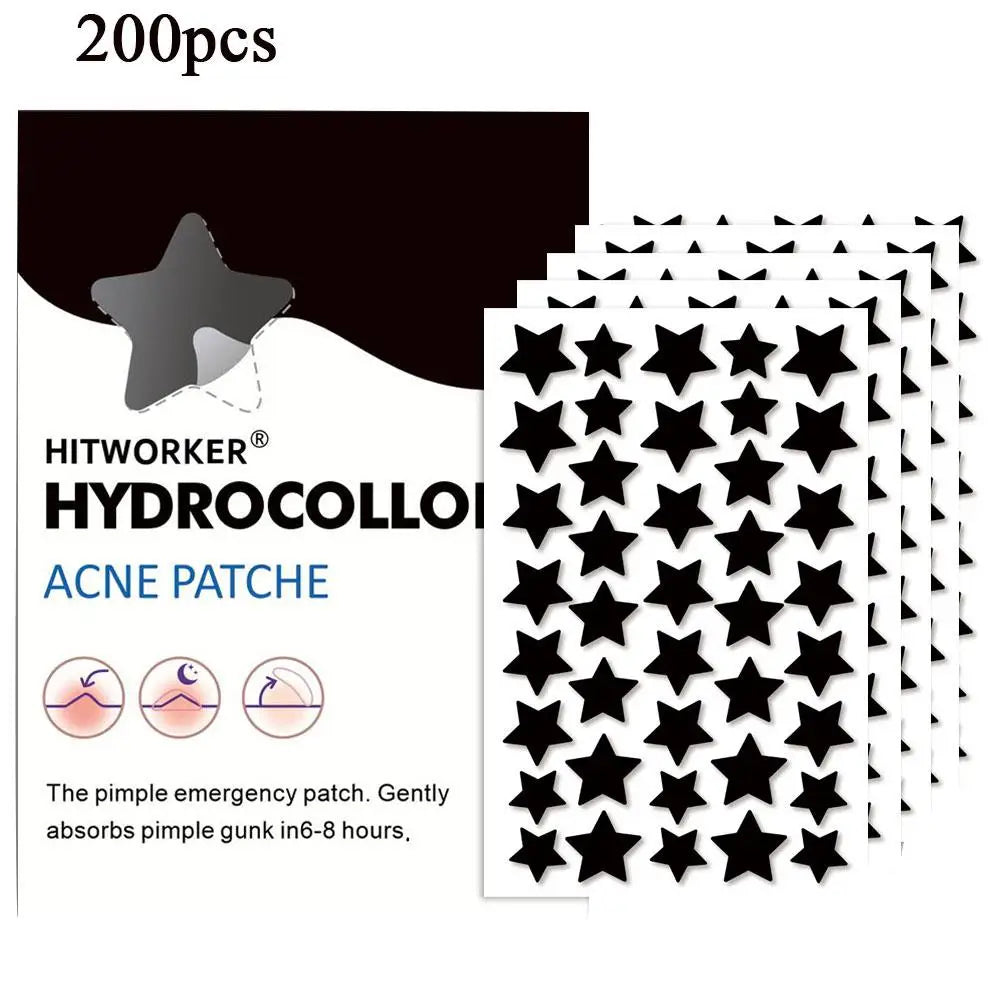 Black Star Hydrocolloid Acne Patches 200/400 Count | Pimple Acne Pimple Patches Oasis Select 200pcs