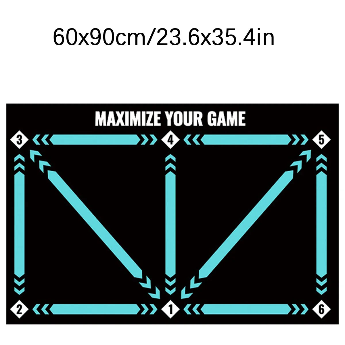 Soccer ball control training mat | Stable and silent rubber base | Digital Guidance Design | Improve ball sense, daily training Oasis Select Green 60x90cm
