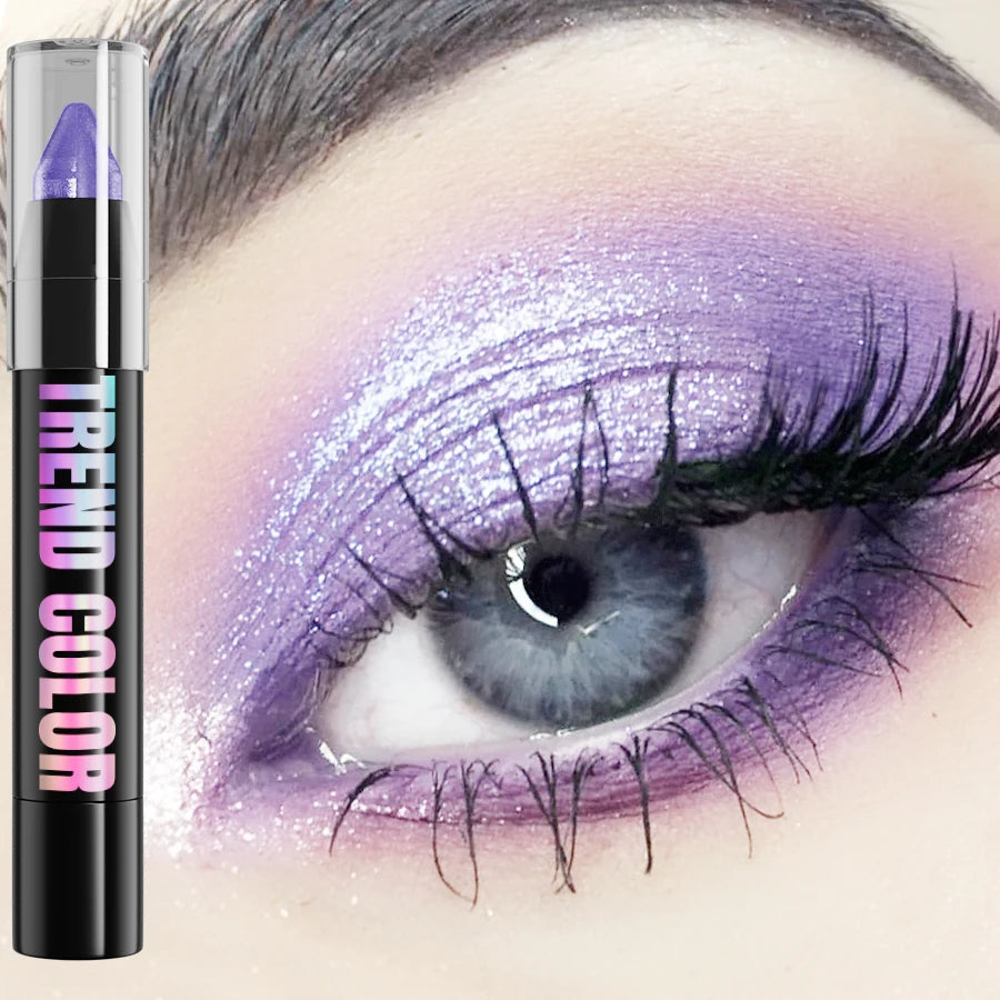 KAFURUX 24-Color Glitter Eyeshadow & Highlighter Pencil Waterproof