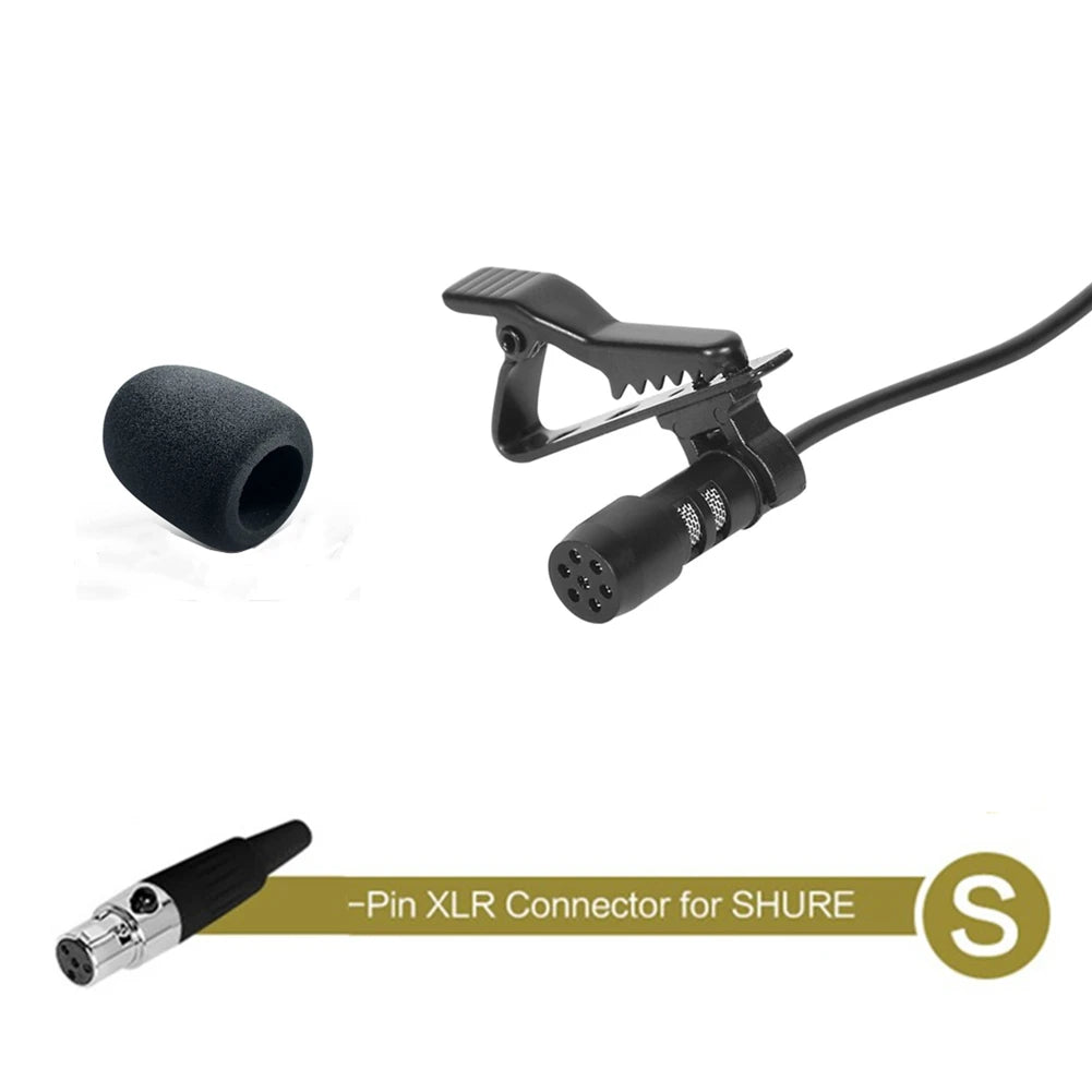 3.5mm Black Lavalier Lapel Microphone Miniature Broadcast Quality For Wireless System With A Metal Clip And A Windscreen Oasis Select S