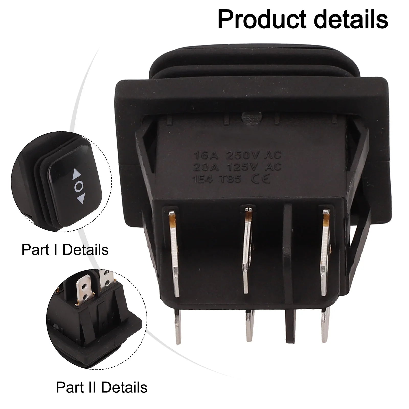 Momentary Polarity Reverse Switch Linear Actuator 6 Pin Rocker Switch 3 Position Locking ON-OFF-ON DSDT Oasis Select