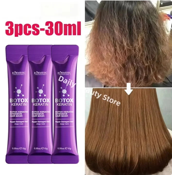 5 Seconds Repair Magical Keratin Hair Mask Damaged Frizzy Hair Soft Smooth Shiny Nutrition Deep Moisturize Hair Care Mask New Oasis Select 3pc