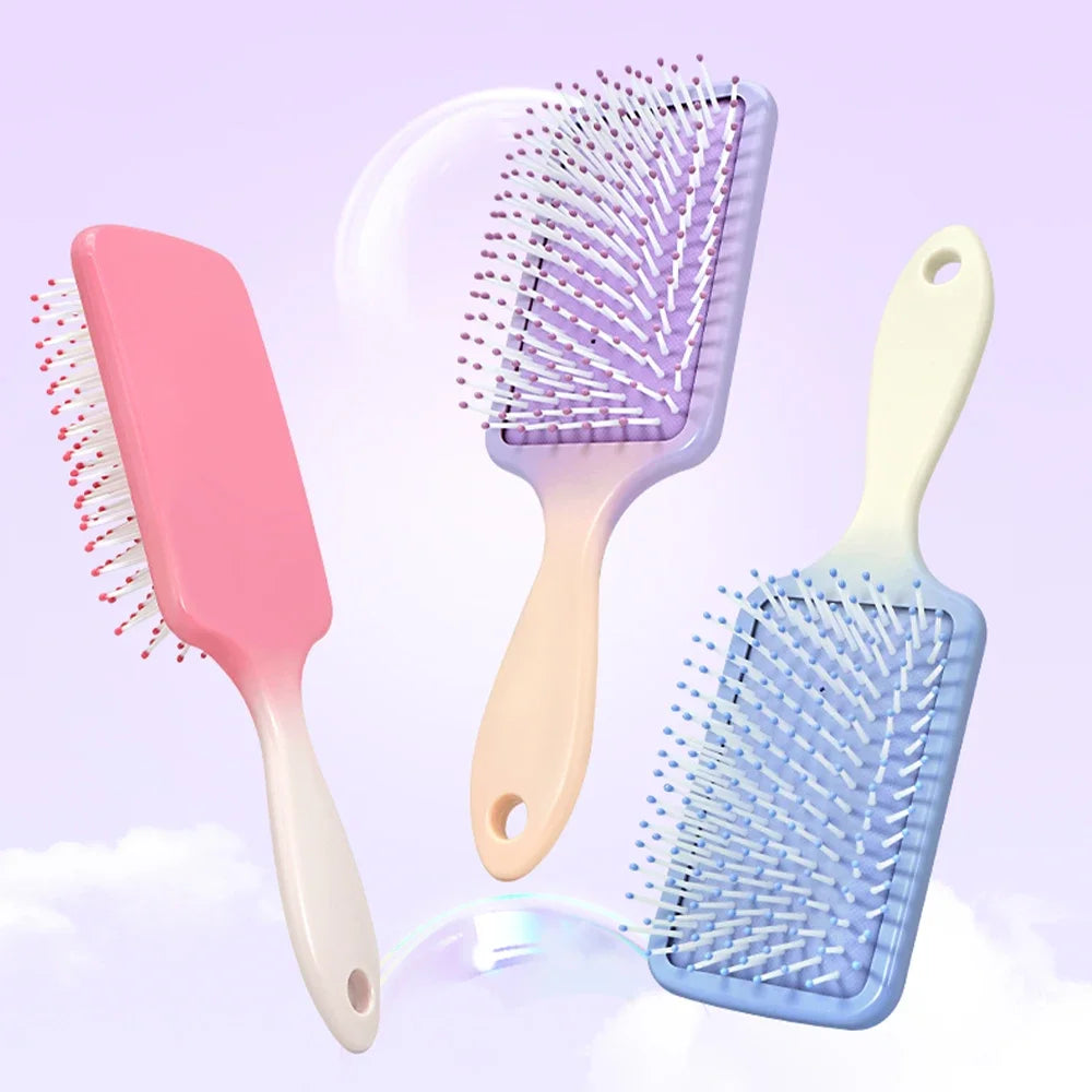 Massage Air Cushion Comb-Anti-static Air Cushion Brush Square Air Cushion Comb Plastic Handle Special For Real Hair Wigs Oasis Select