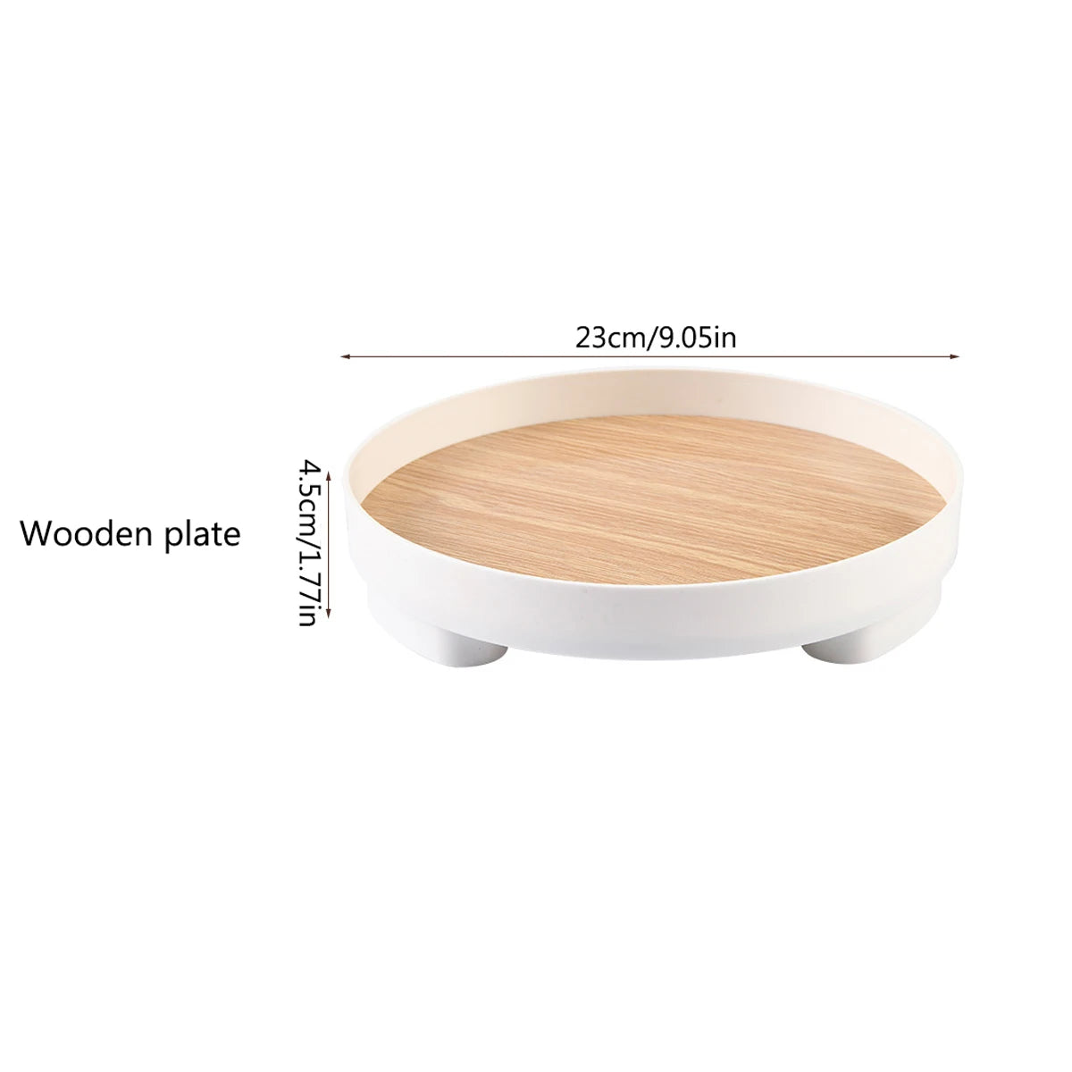 Minimalist Style Circular Wooden Tray For Living Room, Home Snacks, Aromatherapy, Cosmetics, Jewelry Storage Tray Oasis Select Wooden plate