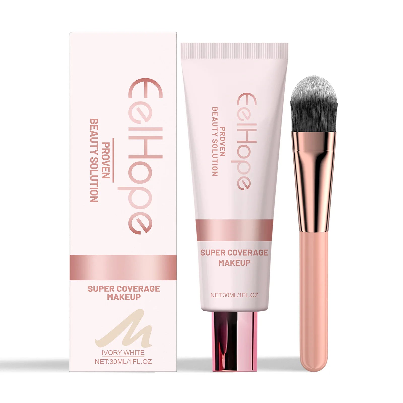 Concealer Face Foundation Liquid Long Lasting Waterproof Moisturize Oil Control Full Coverage Face Makeup Professional Cosmetics Oasis Select Ivory White