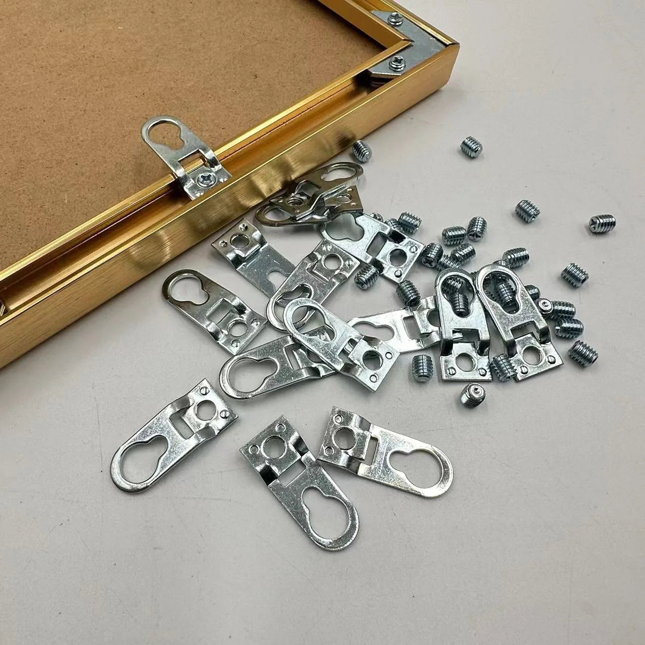 10pcs/Set Picture Hangers Metal Keyhole Hanger Fasteners for Picture Photo Frame Furnniture Cabinet Accessory Oasis Select