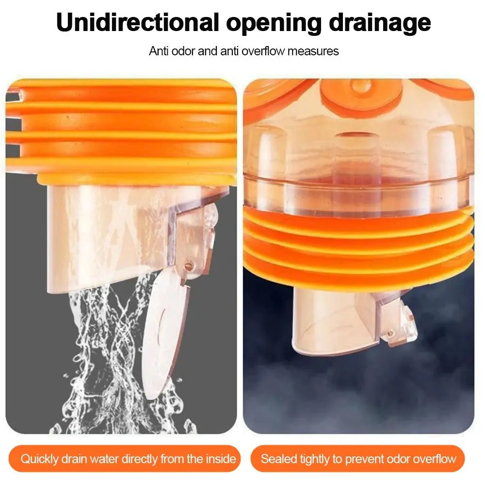 Useful Multi-port Sink Drain Pipe Adapter Anti-Odor 6 in 1 Washing Machine Floor Drain Multifunctional Sealing Plug Laundry Room Oasis Select