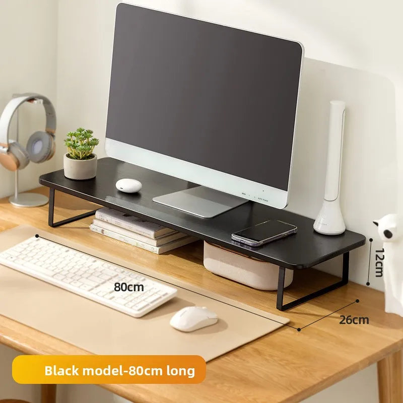 Desktop computer heightening rack Office desktop storage rack Monitor lifting rack Base bracket Raising shelf Oasis Select Black 80 long