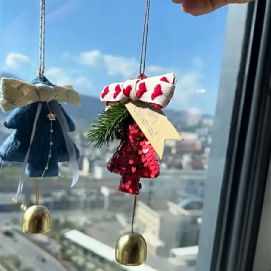 Christmas Tree Hanging Pendants Happy New Year Bell Pendant Merry Christmas Decorations for Home Xmas Ornaments Couple Gift Oasis Select