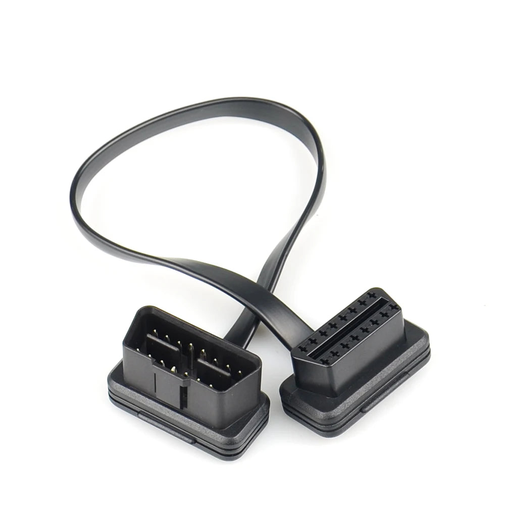 OBD2 16-Pin Flat Extension Cable 30/60/100CM Male to Female OBD2 Diagnostic Cable Oasis Select
