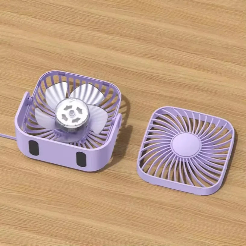 USB Desktop Small Fan Mini Desktop Ultra Quiet 3-speed adj High Power Removable Fan for Office Outdoor Library Dormitory Oasis Select