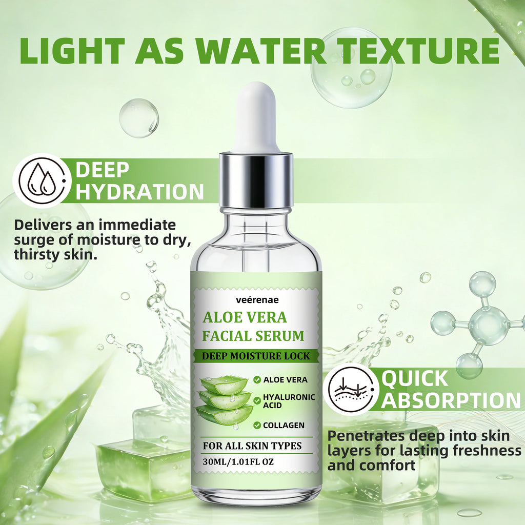 veérenae Aloe Vera Facial Serum – Oil-Free Hydrating Serum