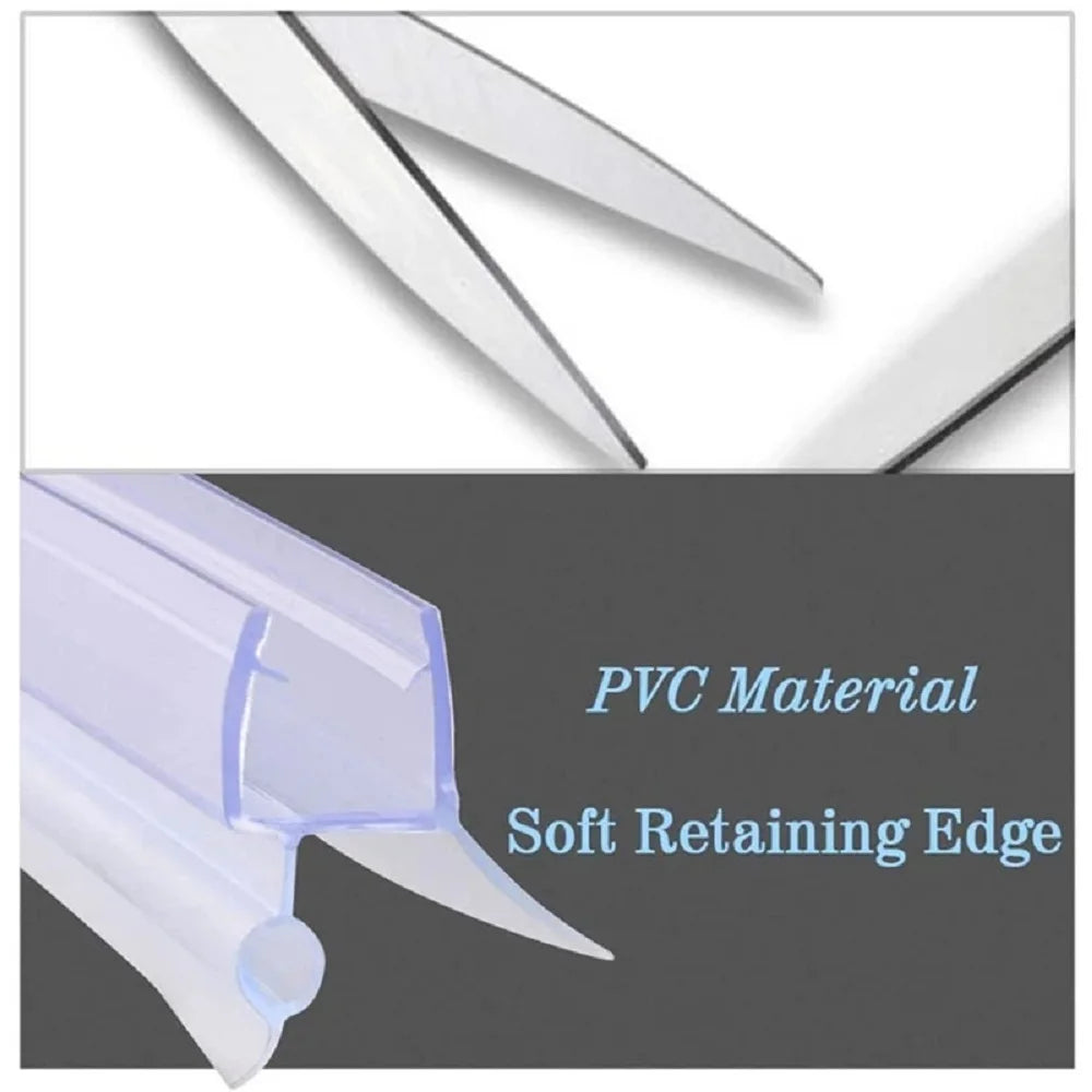 Bath Shower Screen Door Seal Strip PVC Shower Frameless Glass Door Gap Glue-free Waterproof Strips Shower Room Window Seal Strip Oasis Select