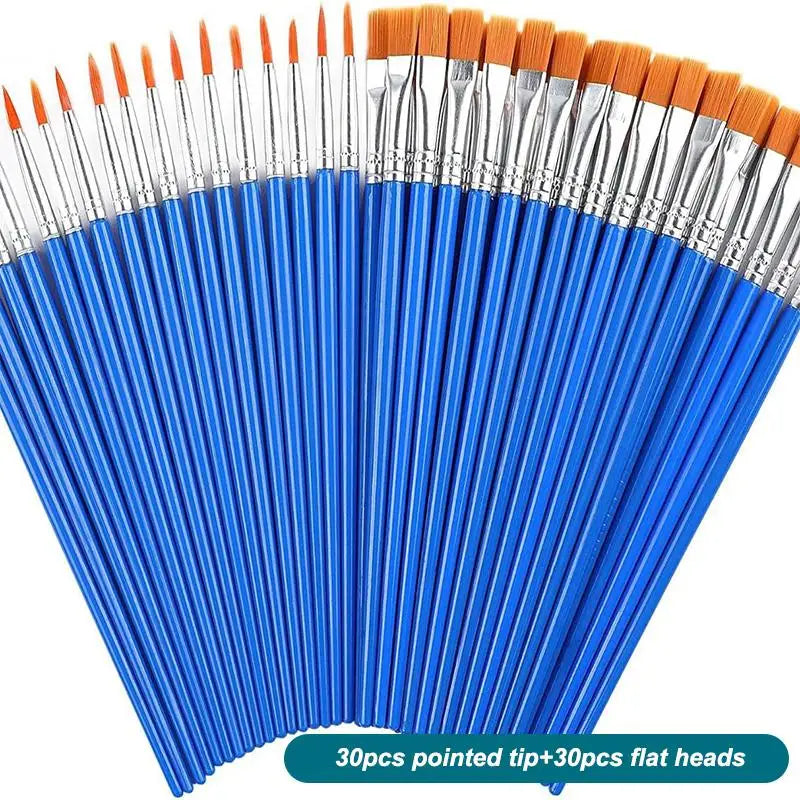 1set Nylon Hair Paint Brushes Set for Acrylic Watercolor Gouache Oil Digital Painting Detail Liner Brush for Canvas Plaster Doll Oasis Select A4