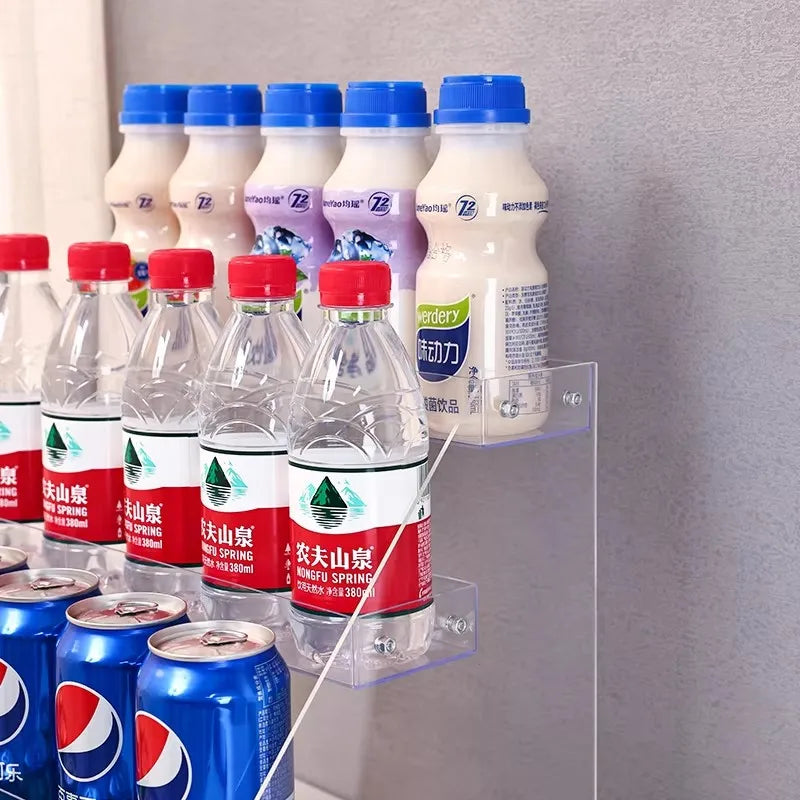 1pc multi-layer acrylic transparent desktop beverage display organizer, multifunctional beer, cola, canned soda, storage shelf Oasis Select