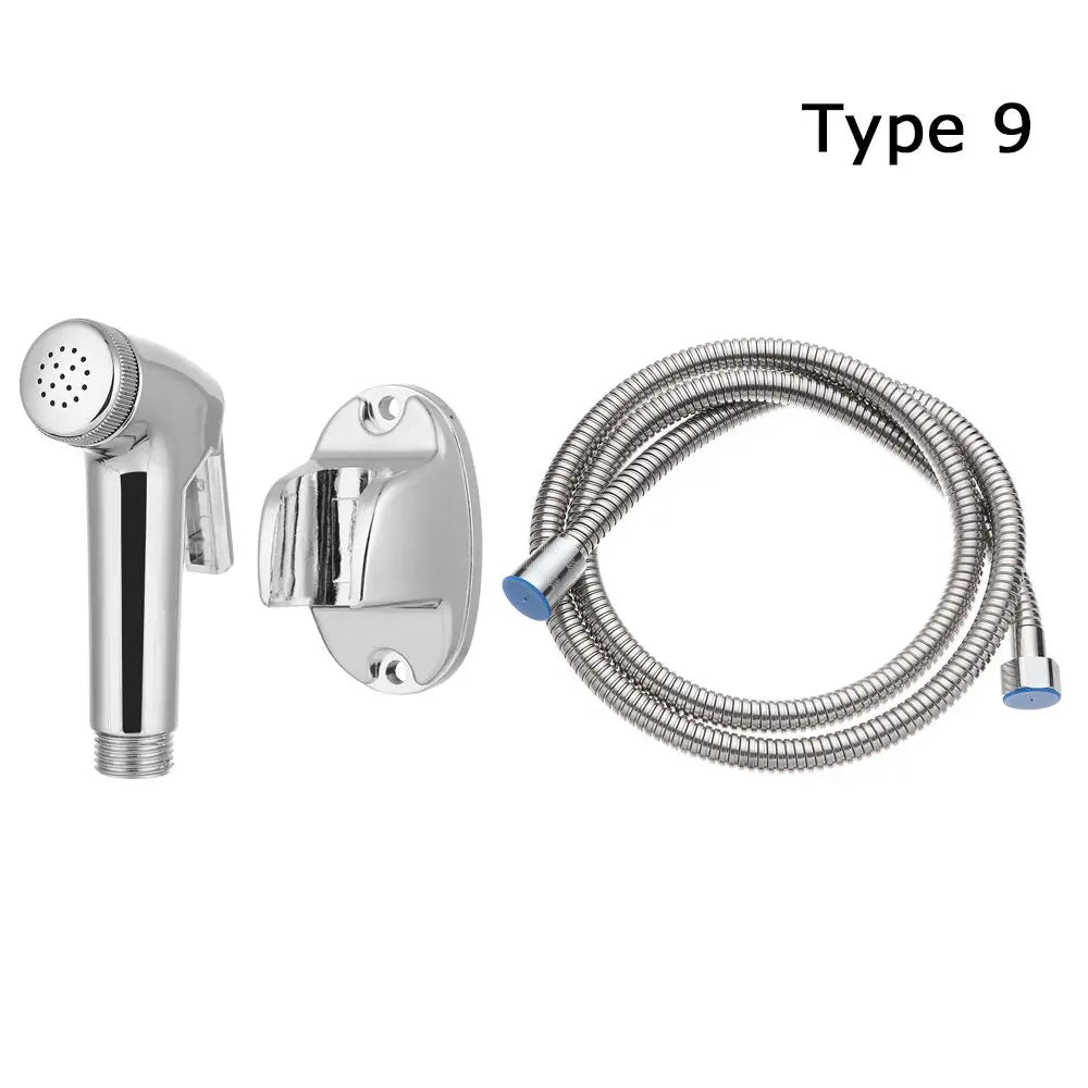Stainless Steel Hand Bidet Faucet Handheld Toilet Bidet Sprayer Set for Bathroom Hand Sprayer Shower Head Self Cleaning Oasis Select 9